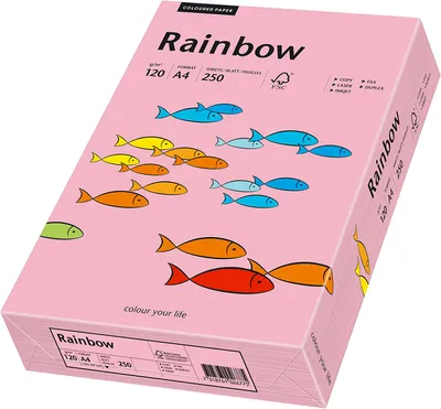 Produktbild von Multifunktionspapier Rainbow A4 120 g/qm rosa VE=250 Blatt