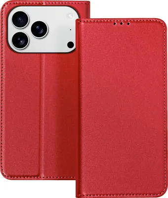 Obrázek produktu pro Avizar, kožené pouzdro na iPhone 17 Pro s přihrádkami na karty a magnetickou klopou, červené