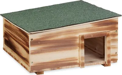 Productafbeelding van Famanu Igelhuis, 2 compartimenten, veilig voor egels - Egelschuilplaats voor in de tuin, 215 x 40 x 40 cm, bruin