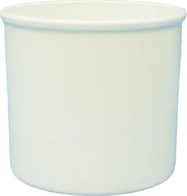 A white cylindrical pot.