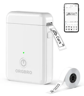 Image de Imprimante d'étiquettes portable Bluetooth mini, avec ruban