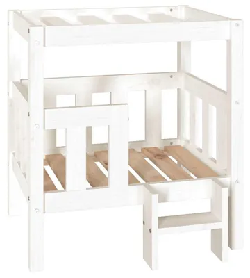 Produktbild von vidaXL Hundebett Weiß 65,5x50,5x70 cm Massivholz Kiefer