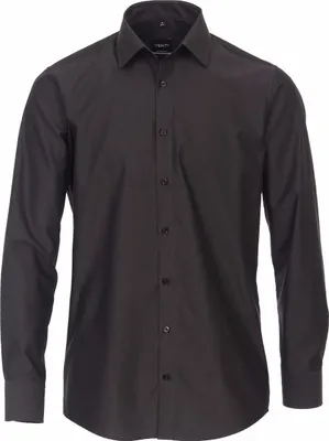 Produktbild von VENTI Herren Businesshemd Langarm Kent Modern-Fit Anthrazit 38