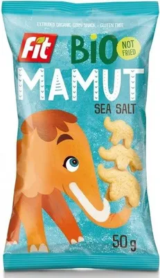 Zdjęcie produktu dla FitMamut Bezglutenowa przekąska kukurydziana z solą morską (50g), 59073