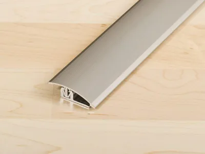 Produktbild von PROLINE Edelstahl 2,5 Meter Bodenprofil, PROVARIOclip Universal Aluminium eloxiert Edelstahl, einrastbares Profilsystem mit Drehgelenktechnik, ohne sichtbare Verschraubung, für Bewegungsfugen und schwimmende Bodenbeläge