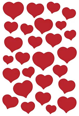 Produktbild von HERMA Sticker MAGIC "Rote Herzen" Stone 1 Blatt à 27 Sticker