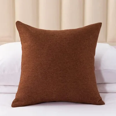 Obrázok produktu pre 2 obliečky na vankúše (45x45 cm) (bez výplne), hnedé, odolné, dekoratívne. 2 obliečky na vankúše (bez výplne) vhodné do domácnosti aj do hotela