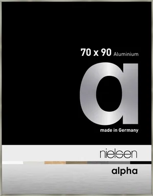 Produktbild von nielsen Aluminium Bilderrahmen Alpha, 70x90 cm, Brushed Edelstahl