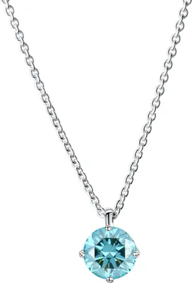 Zdjęcie produktu dla Naszyjnik V 375/- żółte złoto, biały rodowany niebieski topaz