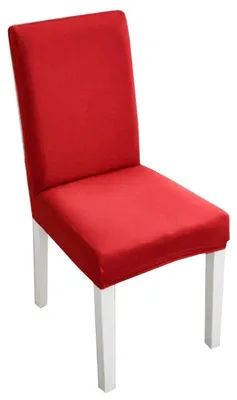 Stuhlhussen mit hohem Rücken, waschbar, 2 Stück, rot