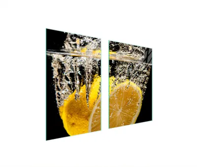 Produktbild von Glasschutzplatte Für Küche 65X52 Zitrone