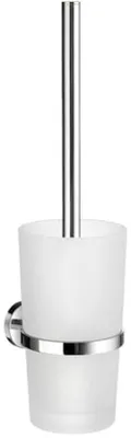 Produktbild von Famanu Toilettenbürste Wandmontage mit Glaskontainer - Poliertes Chrom