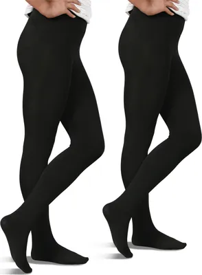 Produktbild von Celodoro Damen Thermo Strumpfhose (2 Stück) mit Innenfleece - Schwarz S