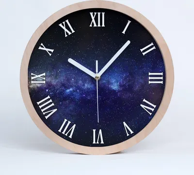 Produktbild von Holzuhr 30fi cm wanduhr - weiße Spitzen - Milchstraße