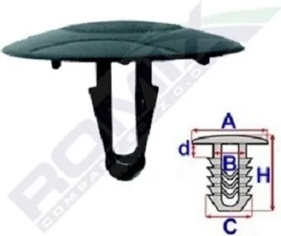 Obrázek produktu pro ROMIX clip trim / ochranná lišta B22010 pro TOYOTA PRIUS Liftback (NHW20_) 8 4mm