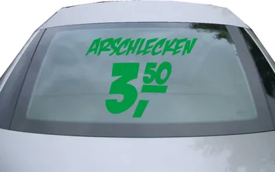 Produktbild von Indigos UG - Aufkleber Heckscheibe & Motorklappe DE6469 - grün - 600x428 mm - Arschlecken - Auto Scheiben Fenster Heckklappe Tuning Racing JDM - Die cut