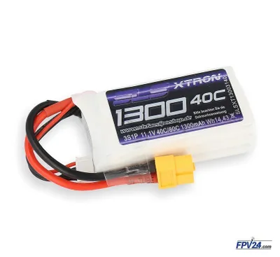 Produktbild von SLS Batterie LiPo Akku XTRON 1300mAh 3S1P 11,1V 40C/80C XT60