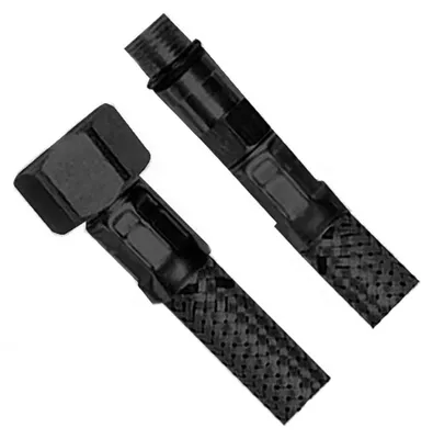 Zdjęcie produktu dla Wąż elastyczny, stal nierdzewna M10x3/8", 40 cm, czarny matowy