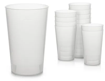 336 wiederverwendbare Becher 500 ml, unzerbrechlich, transparent, PP