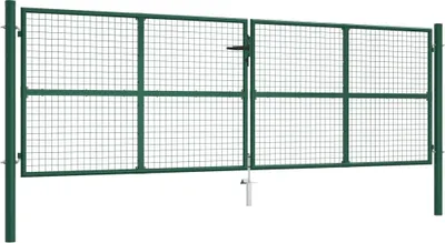 Produktbild von Maschen-Gartentor aus Stahl 400 x 125 cm Grün