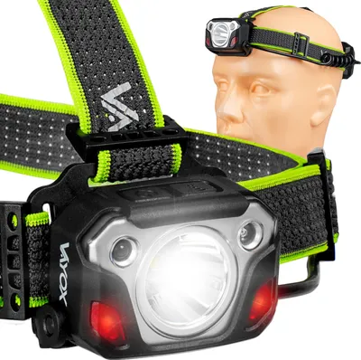Immagine prodotto di Vayox LED Headlamp VA0103 Pro Series | 1200lm | SST40 10W + XPE | Gestures | 6 modalità | USB-C | Nero