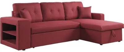 Produktbild von Ecksofa reversibel mit Schlaffunktion "Axel" - 3-Sitzer - Rot