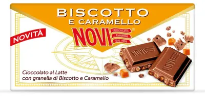 Zdjęcie produktu dla Czekolada mleczna Biscotto e Caramello Novi 100g