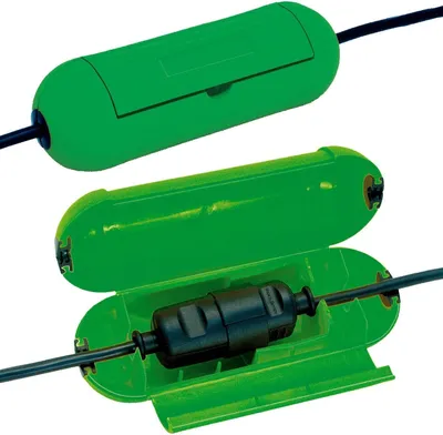 Produktbild von Safe-Box/Schutzbox für Verlängerungskabel (Schutzkapsel für Kabel, für die Verwendung im Innenbereich) grün