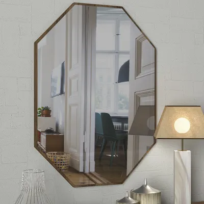 Image de Skye Decor, Lost- Lost FRN, couleur noyer, miroir mural, 70x45x2 cm, panneau de particules 100% mélaminé