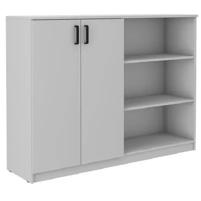Produktbild von Hochschrank mit Regal MABAKA - grau