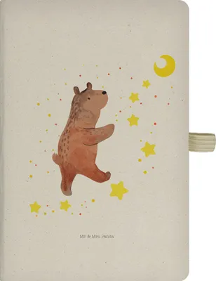Produktbild von Mr. & Mrs. Panda Kladde Bär Träume - Transparent - Geschenk, Traumdeutung, notizbuch, Teddy, Reisetagebuch, A5, Traum, Journal, Skizzenbuch, Träumen, Tagebuch