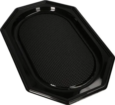 Produktbild von 10 Papstar Servierplatten, PET 45 cm x 30 cm schwarz 86001