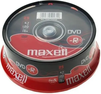 Produktbild von Maxell DVD-R, 4.7 GB, DVD-R, 120 min, Spindel