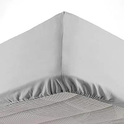 Image de Drap housse - Douceur d'Intérieur - Oscar - Microfibre - 190x140cm - Gris