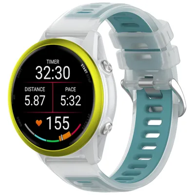 Produktbild von FFO2World 20-mm Silikonarmband – Für Galaxy Watch 7/6/5/4, Classic, Vivoactive 5/3, Forerunner 245, Venu SQ 2, Vivomove, Huawei – Blau