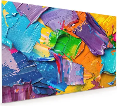Produktbild von Küchenrückwand Spritzschutz Glas mit Motiv Farbsymphonie 40 x 40 cm