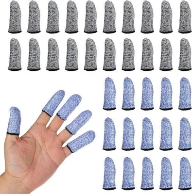 Produktbild von 40 Stück atmungsaktive Handschuhe, herstellbare Fingerbeschützer, Fingerhandschuhe für Küchenarbeit, Bildhauerarbeit, Glasgemälde, Fingerhandschuhe gegen Nagelbeißen
