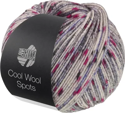 Produktbild von Lana Grossa - Cool Wool Spots 5009 creme rosa türkis blau lila
