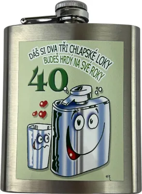 Immagine prodotto di Fiaschetta regalo - 200 ml - Per due o tre sorsi virili - 40