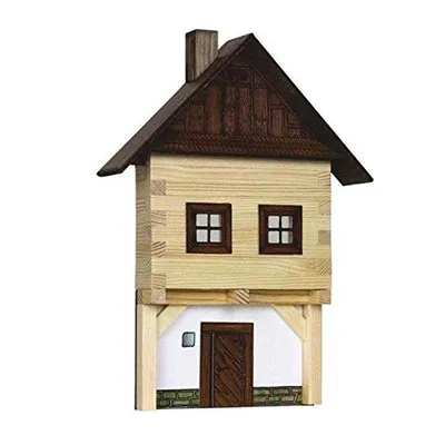 Produktbild von Walachia W14B Wandhäuschen "Rathaus" Modellbaukasten 1:32 Holz