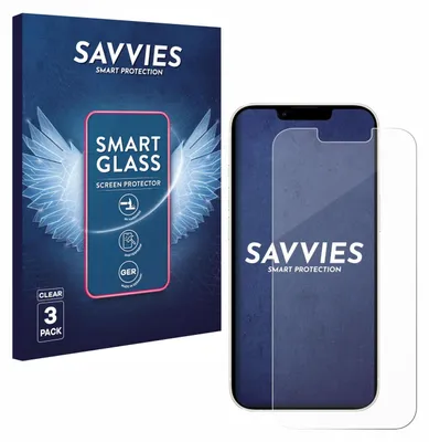 A product box and a screen protector for a smartphone are shown.
