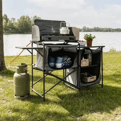 Produktbild von Travellife Campingküche Toledo Faltbar Dunkelgrau