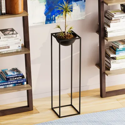Produktbild von Evila Originals, GED-020, Dekorativer Topf, Schwarz, 100 % METALL, 28 x 28 x 80 cm