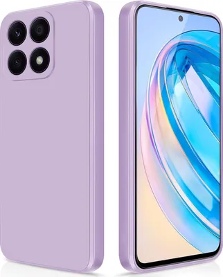 Produktbild von Silikon Hülle für Honor X8A Flüssigsilikon Dünn Gel Gummi Matt Kratzfeste Schutzhülle Lila