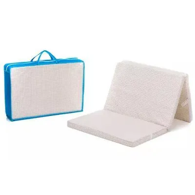 Produktbild von fillikid Reisebettmatratze beige/Karo 60 x 120