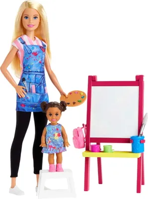 Produktbild von Barbie Kunstlehrerin Puppe (blond) und Spielset