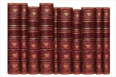 Produktbild von Wallario selbstklebendes Poster - Alte Bücher mit rotem Ledereinband, Größe: 100 x 150 cm