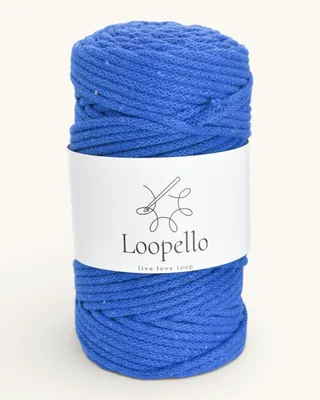 Obrázek produktu pro Loopello bavlněný provázek, průměr 5 mm, délka 100 m – královská modř