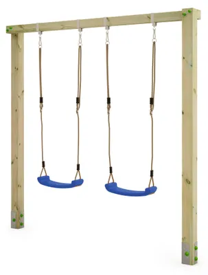 Immagine prodotto di Altalena Wickey Aero Star in legno con 2 sedili blu