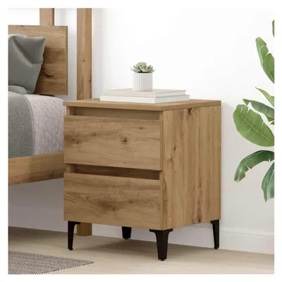 Produktbild von Nachttisch Artisan-Eiche 40 x 35 x 50 cm Holzwerkstoff Beistelltisch, Nachtschrank Nachtkommode Beistellschrank Nachtkästchen für Schlafzimmer